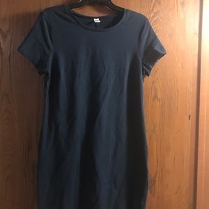 🛍FINAL SALE🛍 Form fitting T-shirt dress-blue